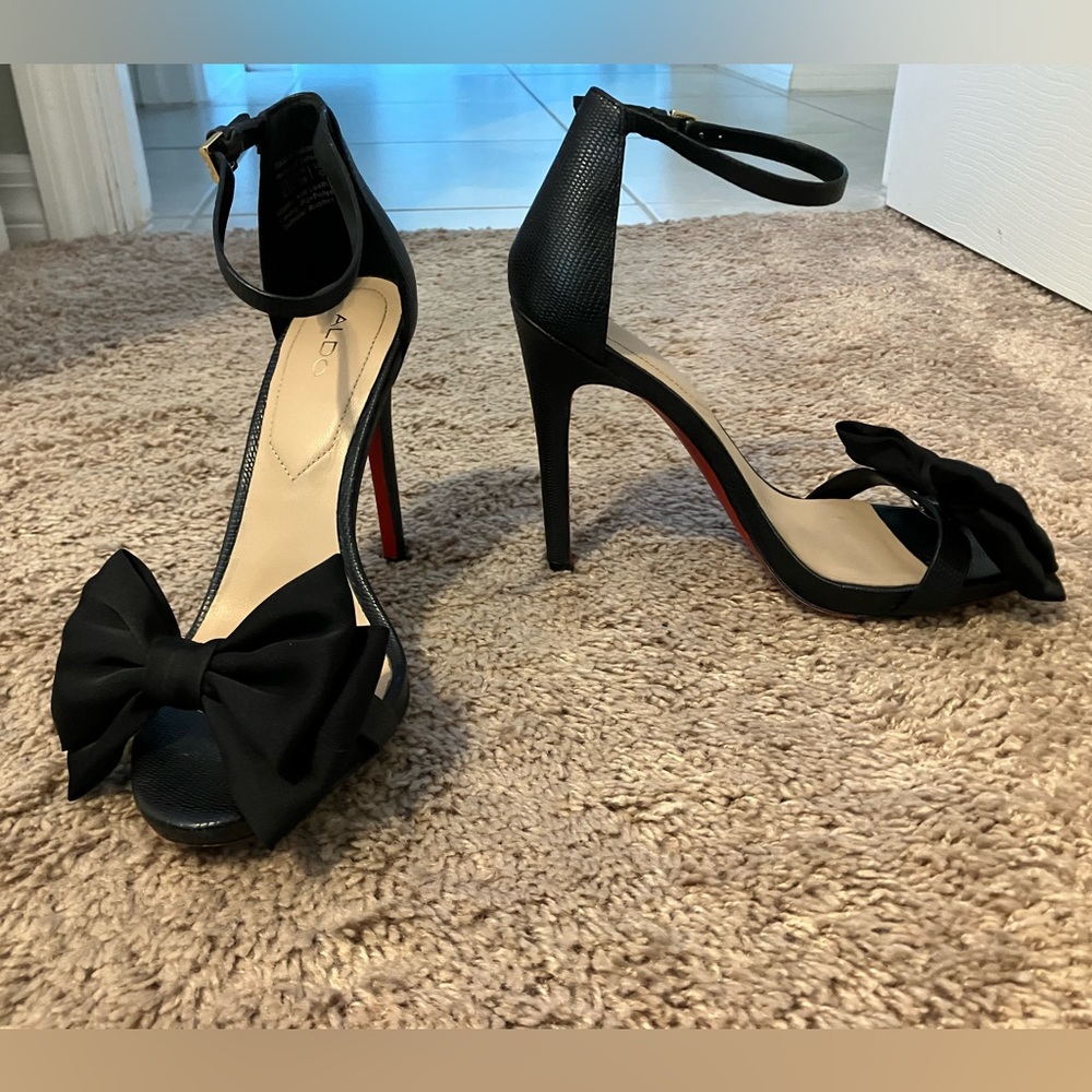 Aldo strappy stilettos with detachable bow - Picture 3 of 6